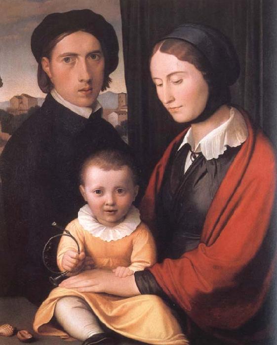 Friedrich overbeck The Artist with his Family Sweden oil painting art